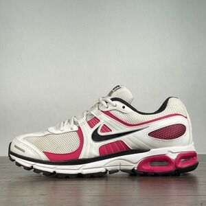 Nike AIR MOTO 8 Womens 9 White Pink Cushion Running Shoes Y2K Gym Workout Train‎